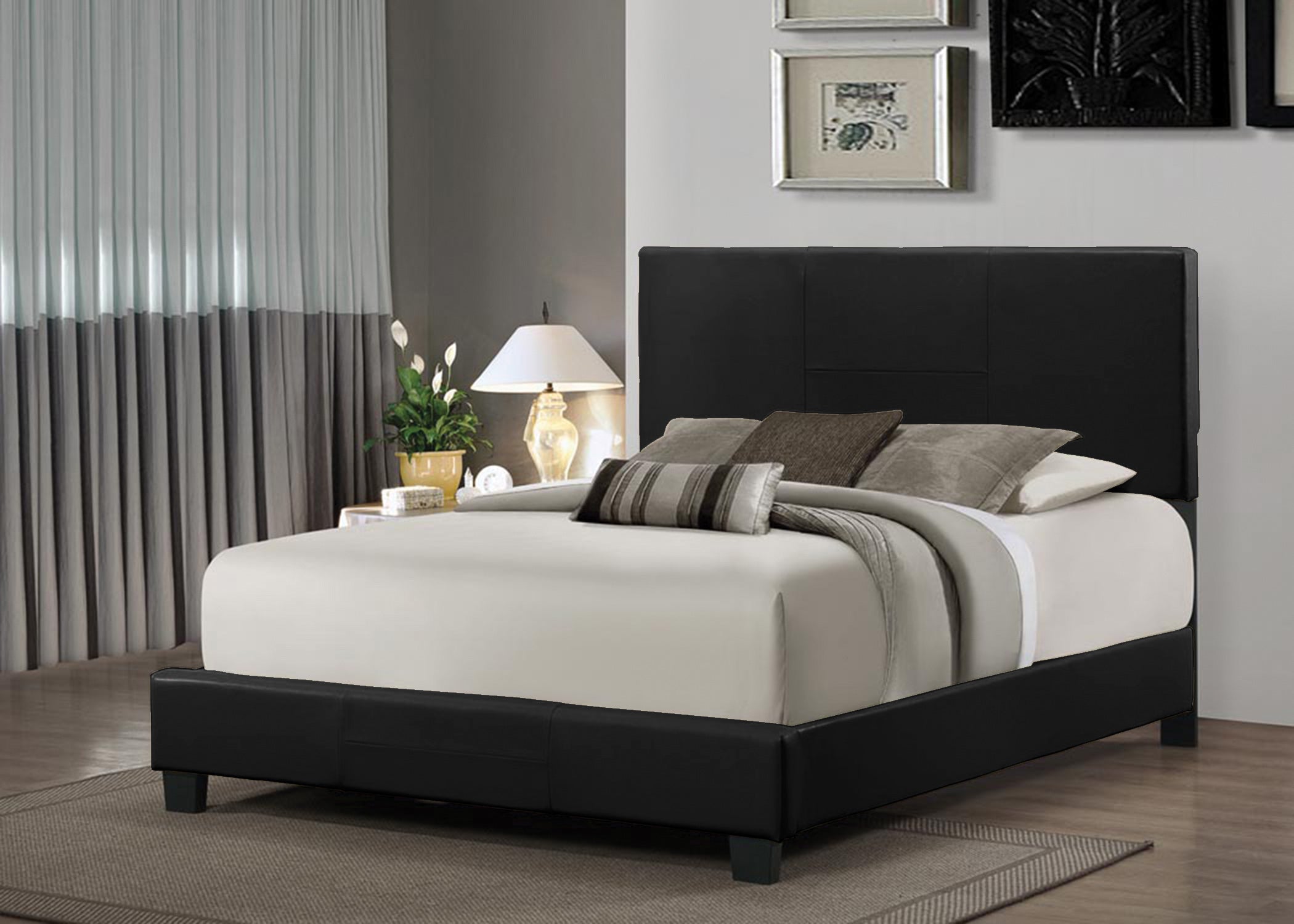 Black PU Bed (B502 BED)