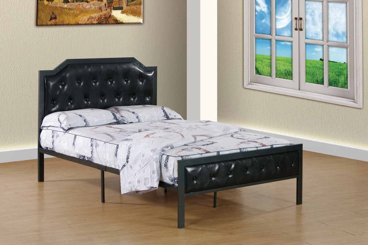 Black PU Metal Bed (B907 BED)