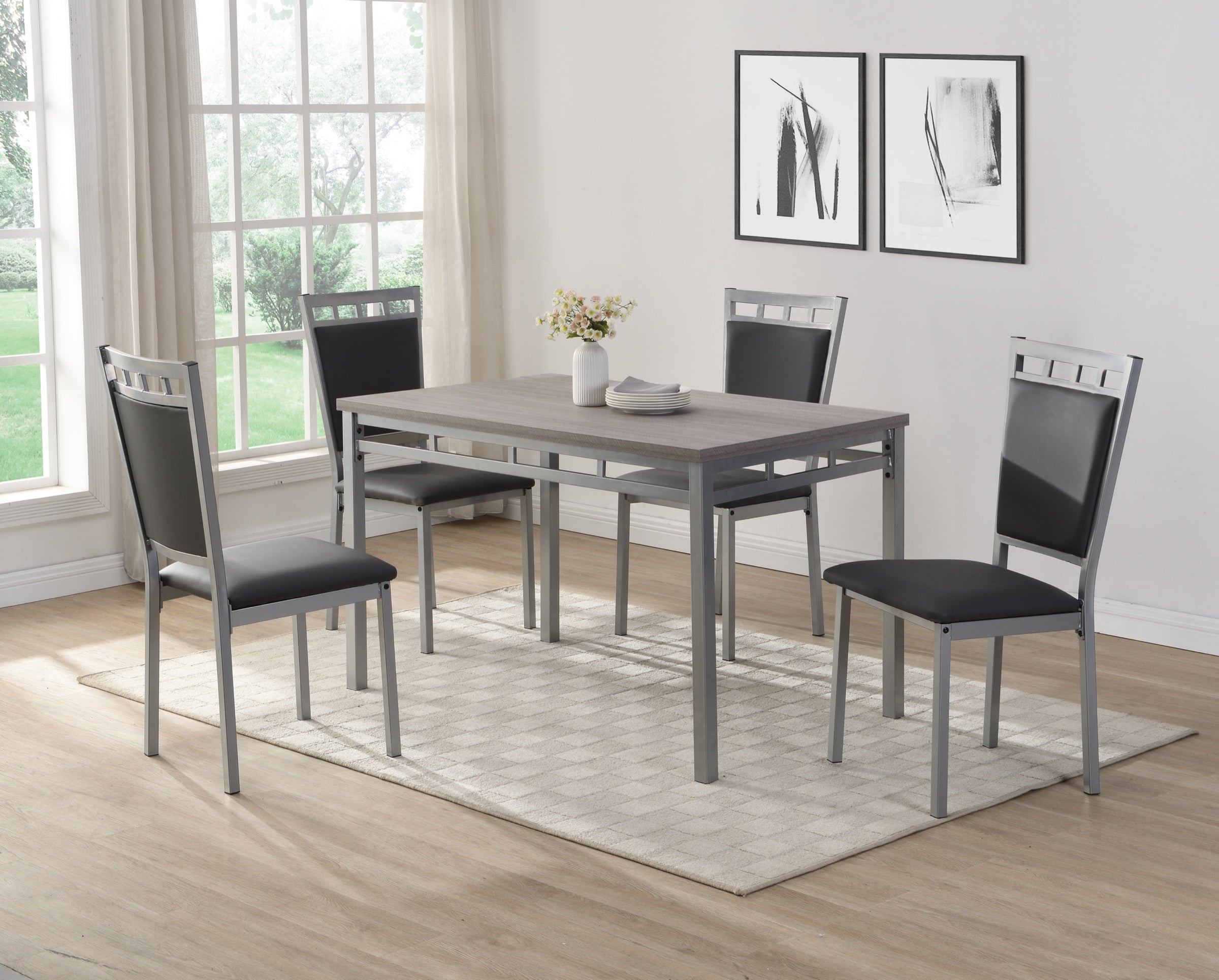 Table & 4 Side Chairs (D796)