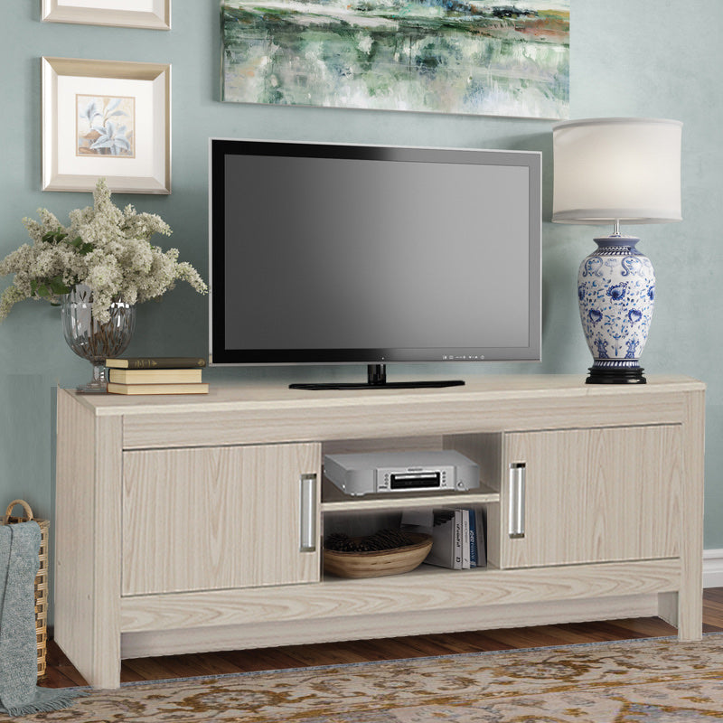 White Wash Wood TV Stand (H246)