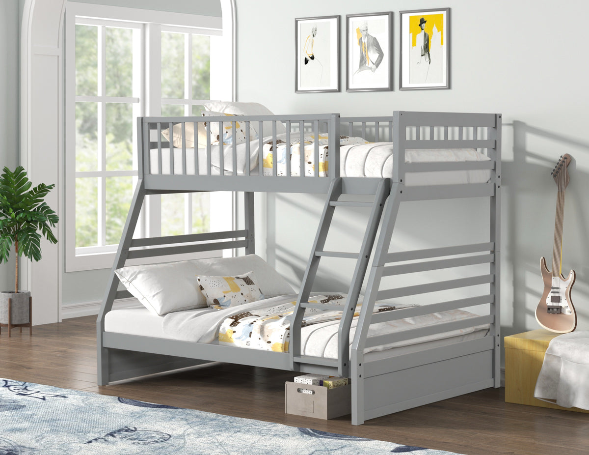 Twin / Full Wood Bunk Bed (S238)