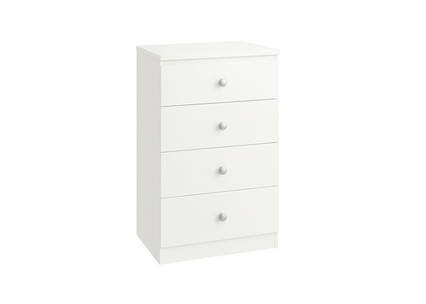 4 Drawer Chest White (S406)