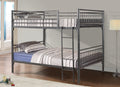 Full / Full Grey Metal Bunk Bed (S460)