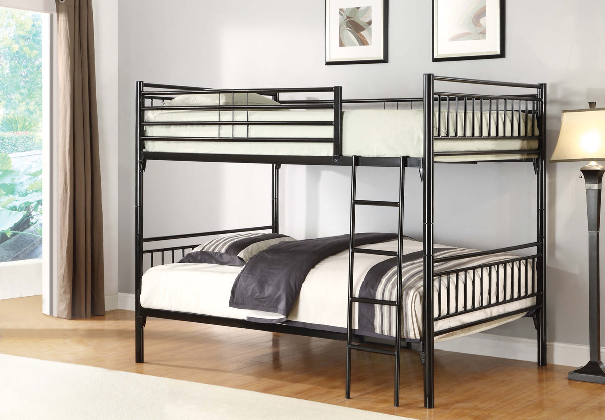 Full / Full Black Metal Bunk Bed (S465)