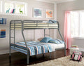 Twin / Full Grey Metal Bunk Bed (S490)