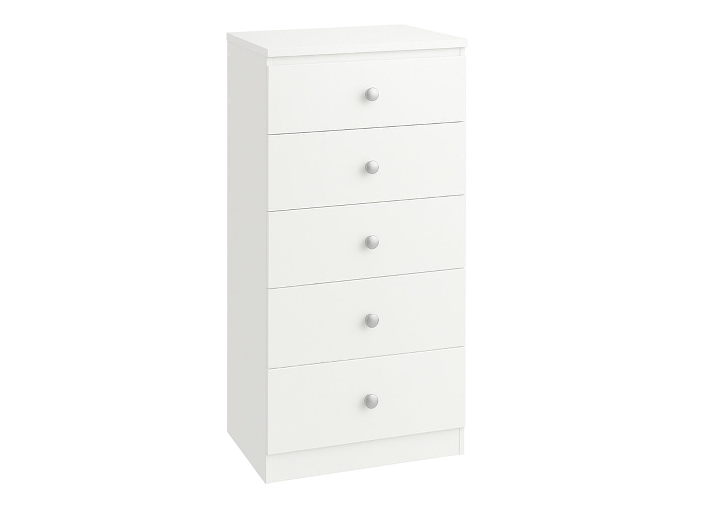 5 Drawer Chest White (S506)