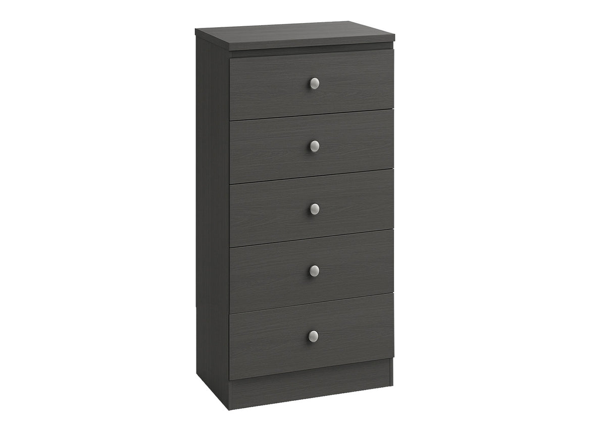 5 Drawer Chest Grey (S507)