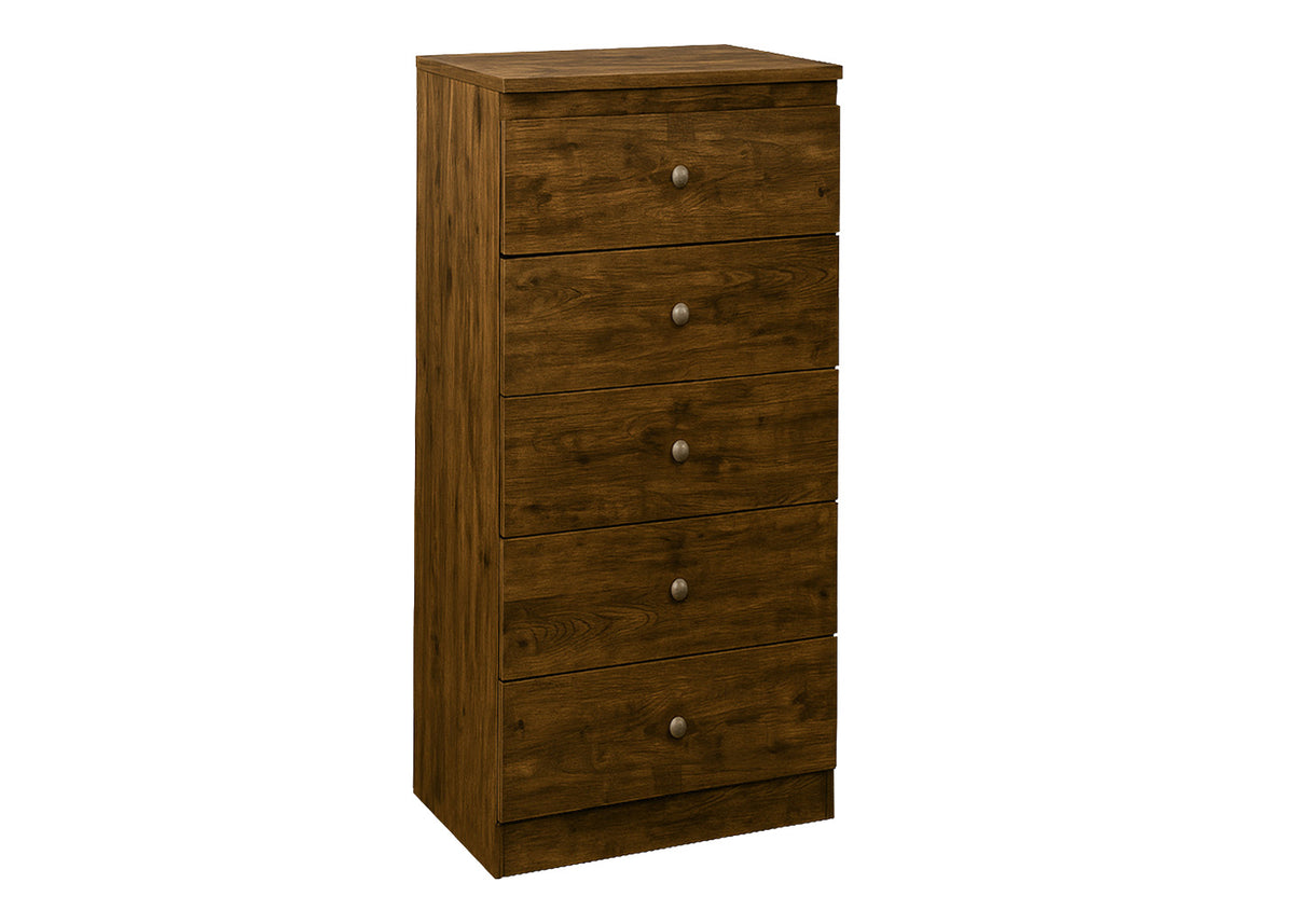 5 Drawer Chest Smoke Wood (S508)