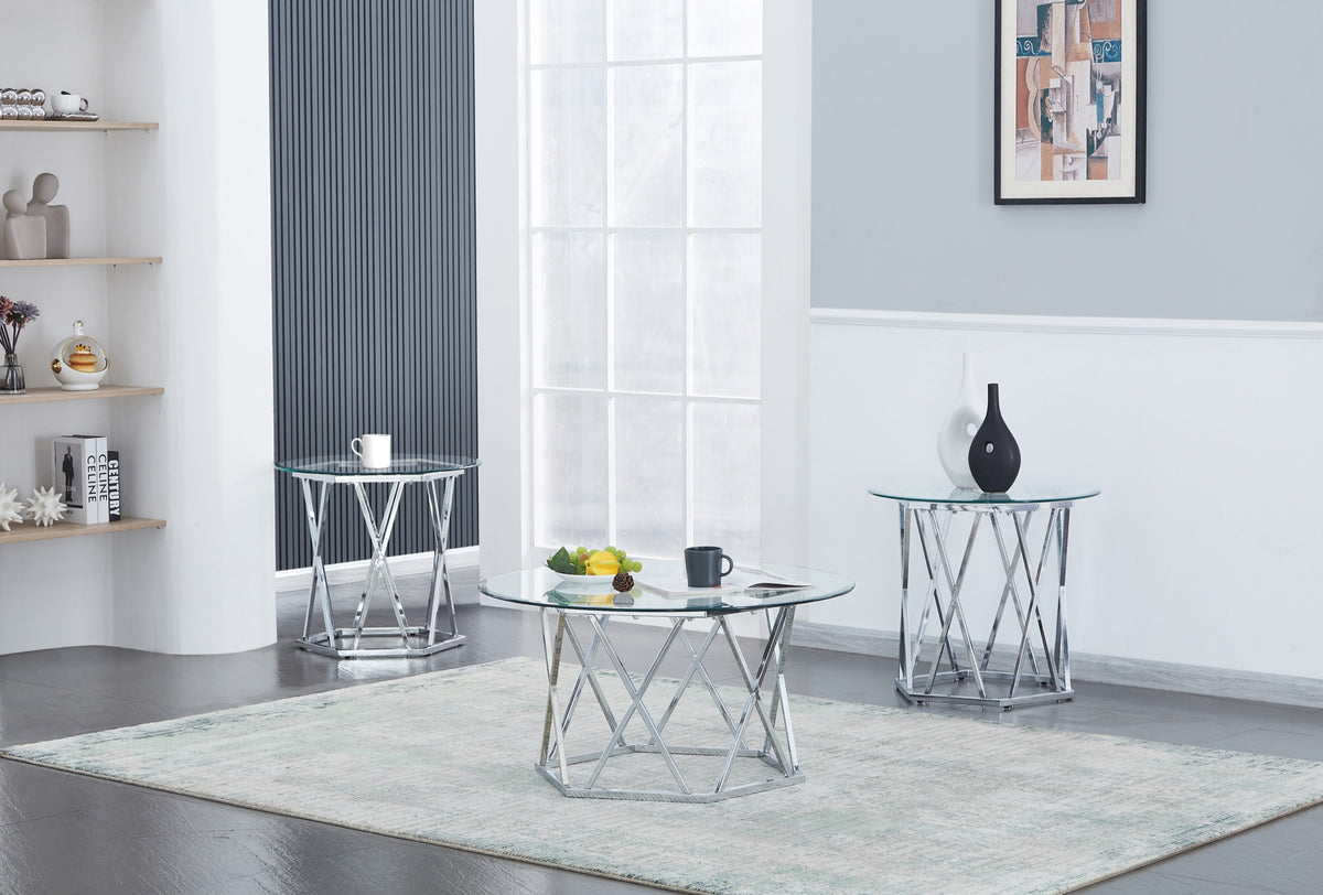 Cocktail & 2 End Tables (T127)