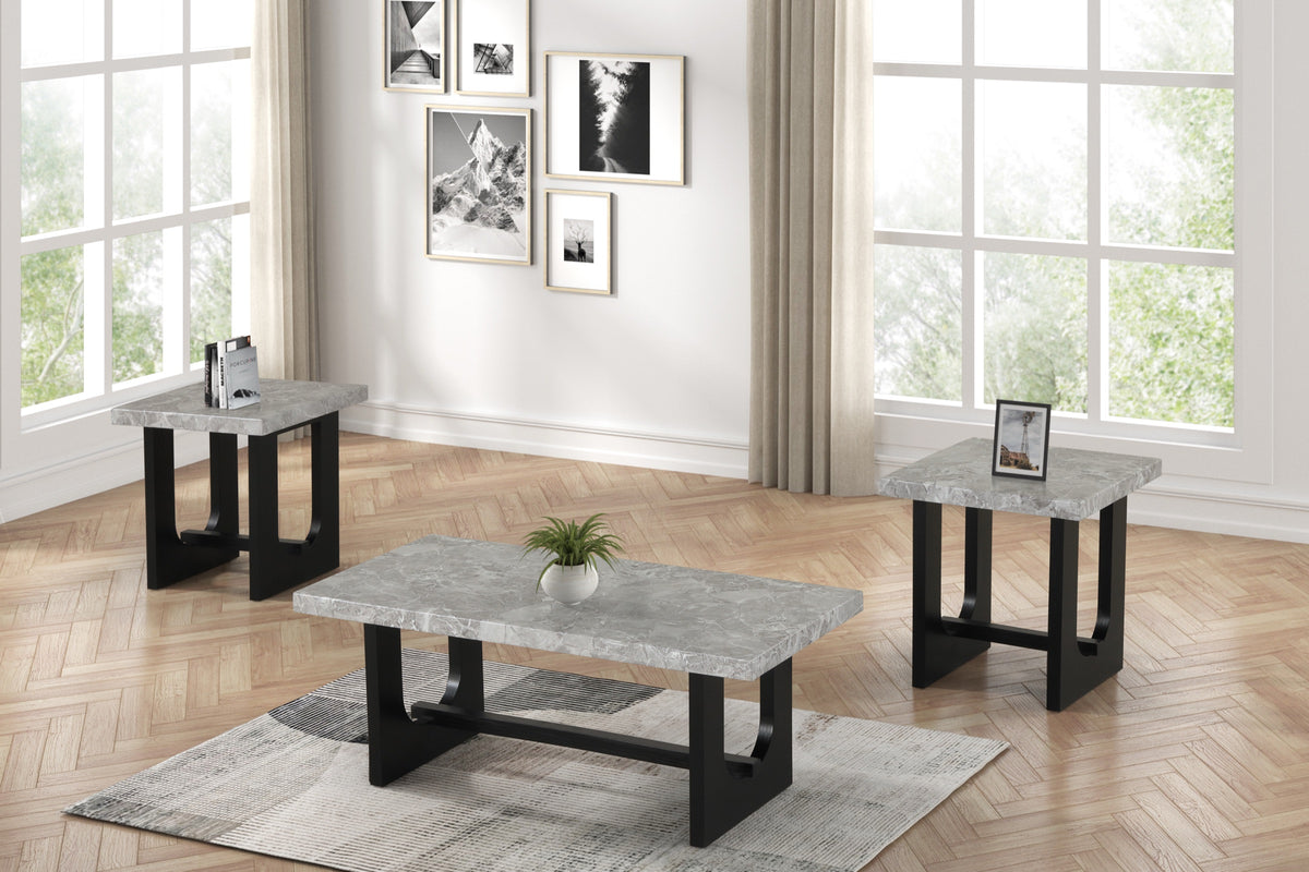 Cocktail & 2 End Tables (T136)