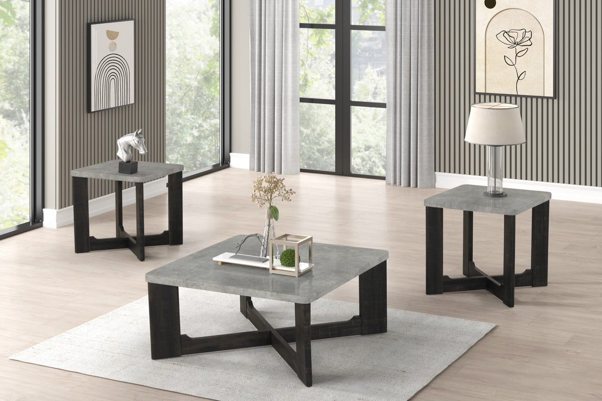 Cocktail & 2 End Tables (T175)
