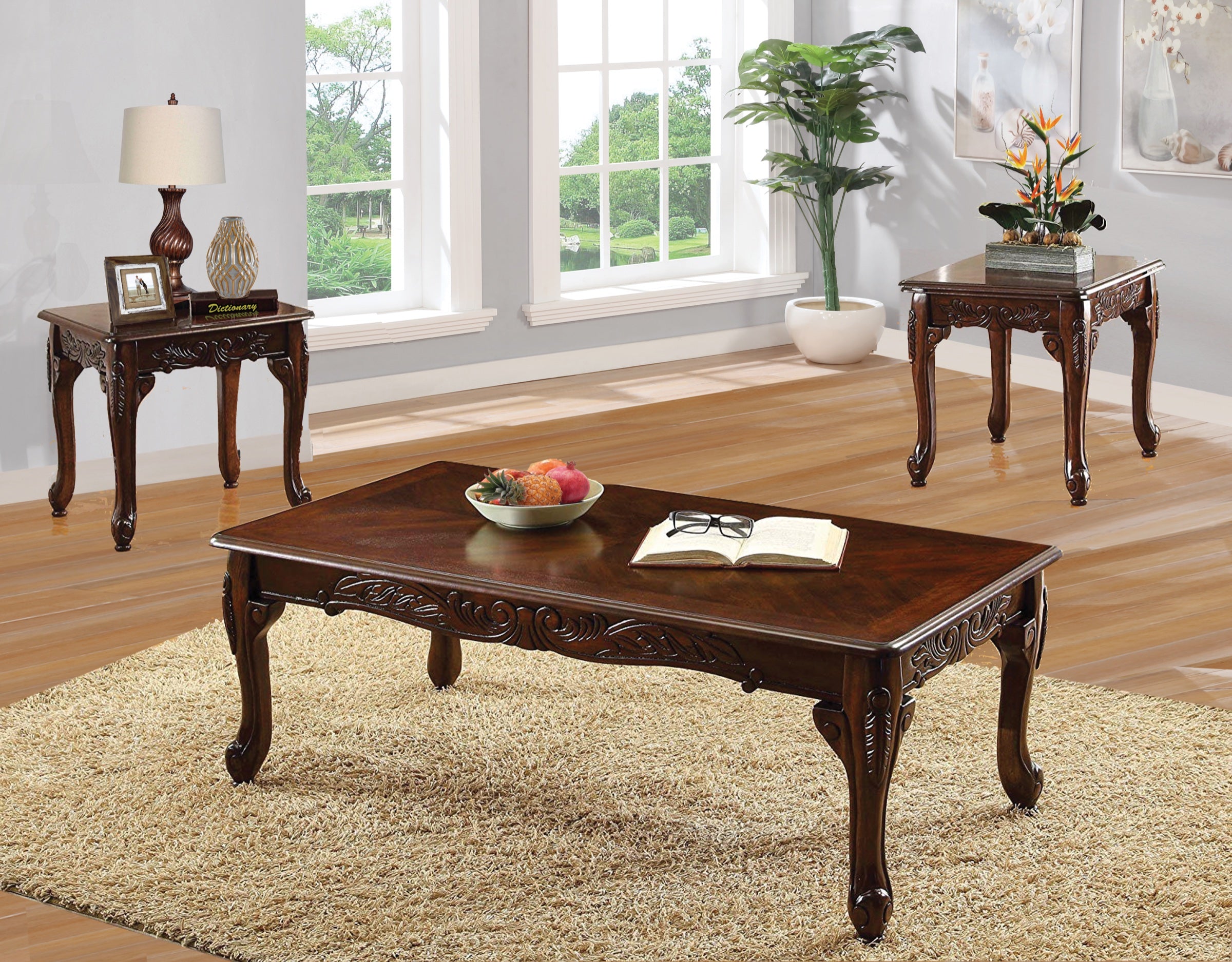Cocktail & 2 End Tables (T232)