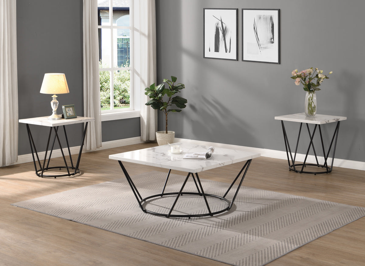 Cocktail & 2 End Tables (T315)
