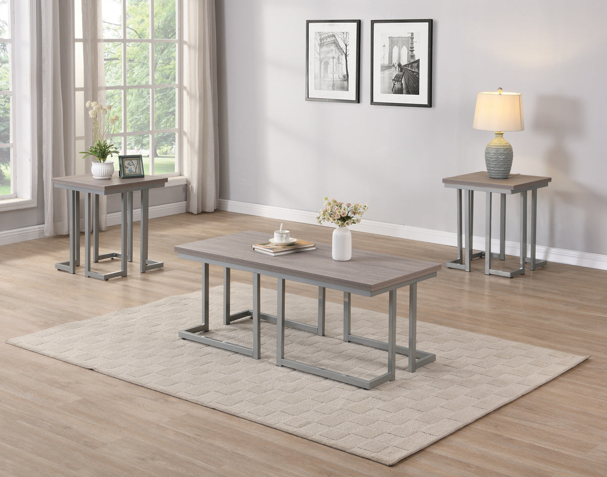 Cocktail & 2 End Tables (T396)