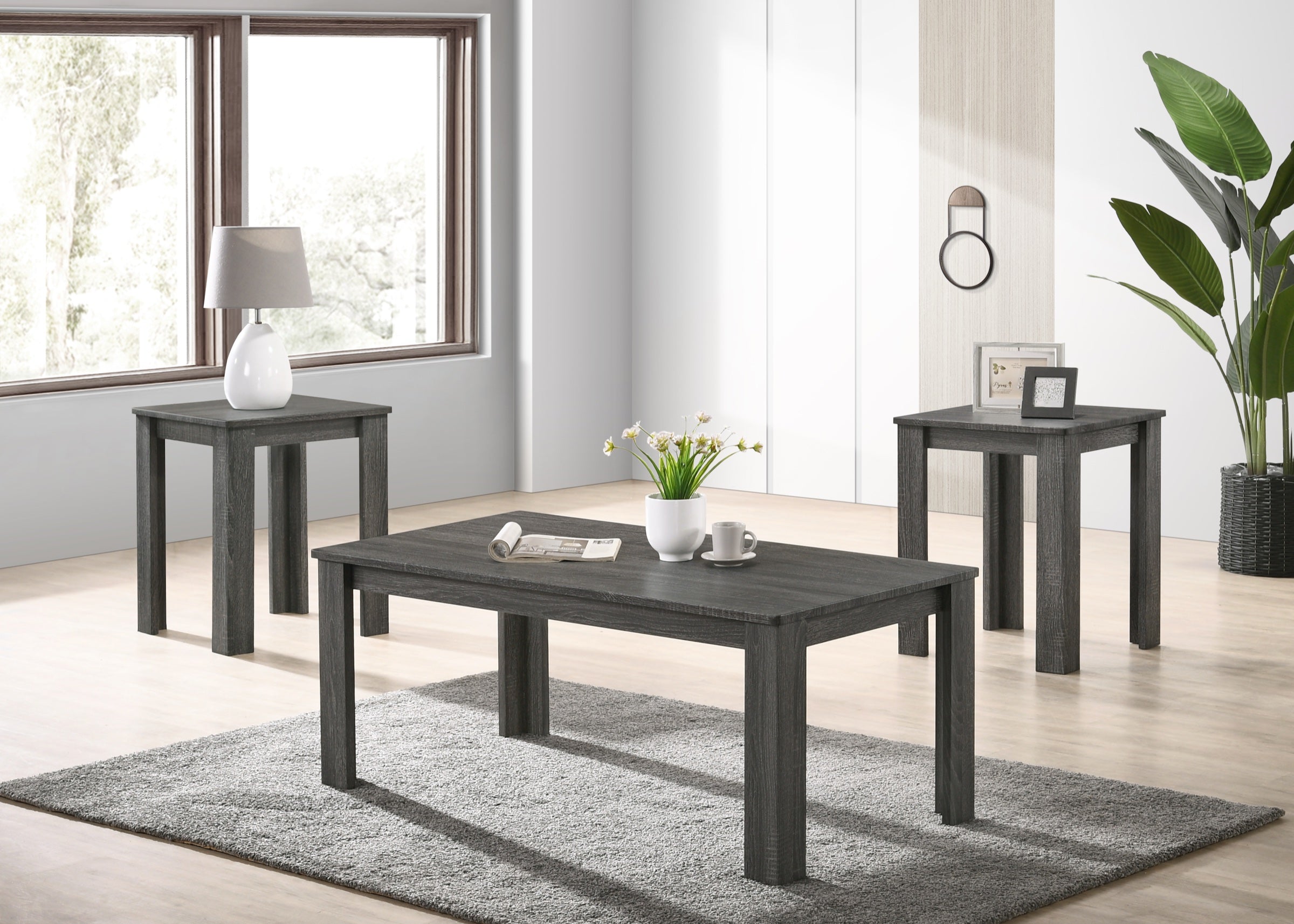 Cocktail & 2 End Tables (T577)