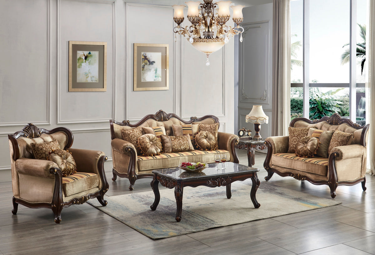 Traditional Sofa & Loveseat Set (U18)