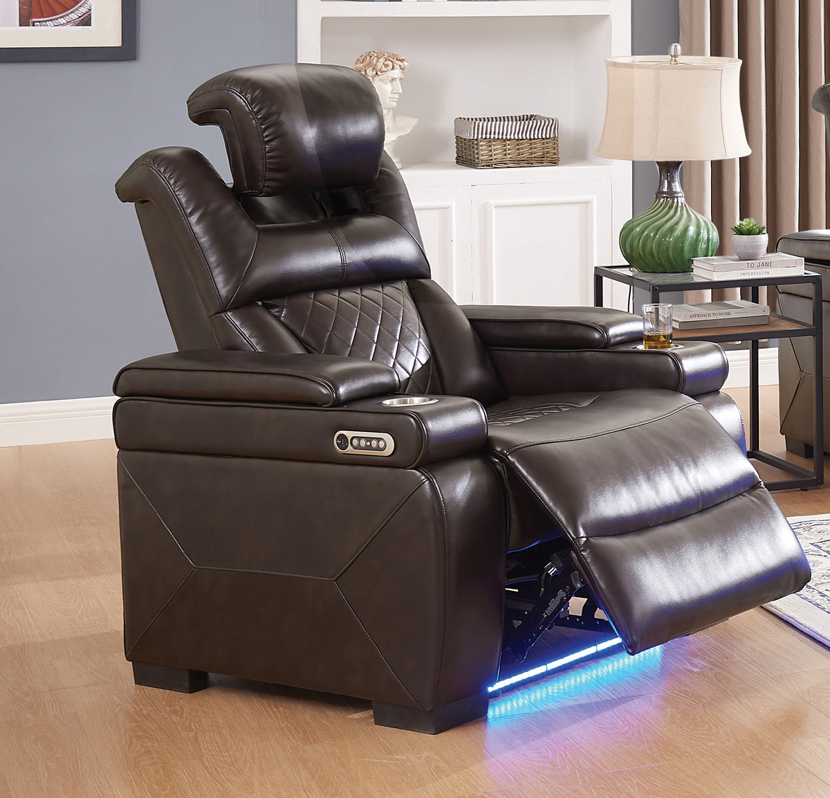 Dual Power Recliner w/ LED & USB Storage Arms (U31R)