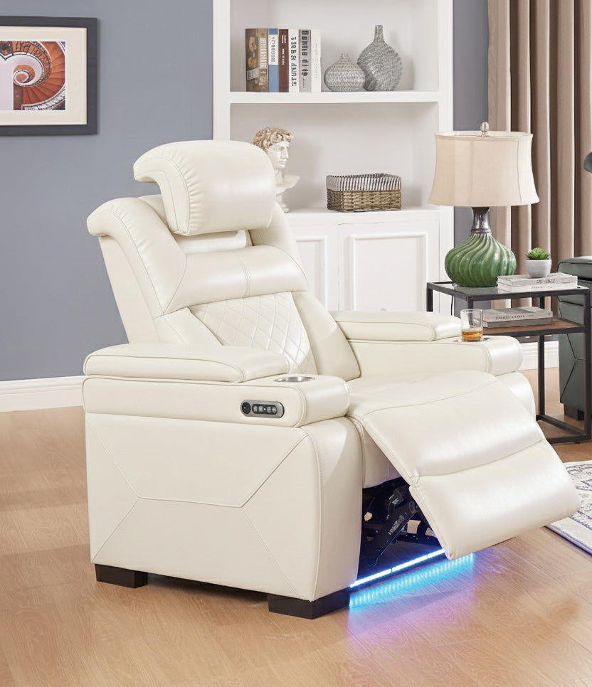 Dual Power Recliner w/ LED & USB Storage Arms (U32R)